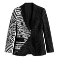 Black New Zealand Puhoro Maori Tattoo Blazer
