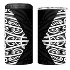 Black New Zealand Puhoro Maori Tattoo 4 in 1 Can Cooler Tumbler