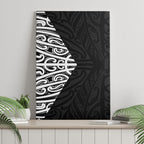 Black New Zealand Puhoro Maori Tattoo Canvas Wall Art