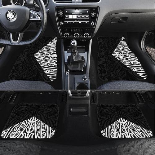 Black New Zealand Puhoro Maori Tattoo Car Mats