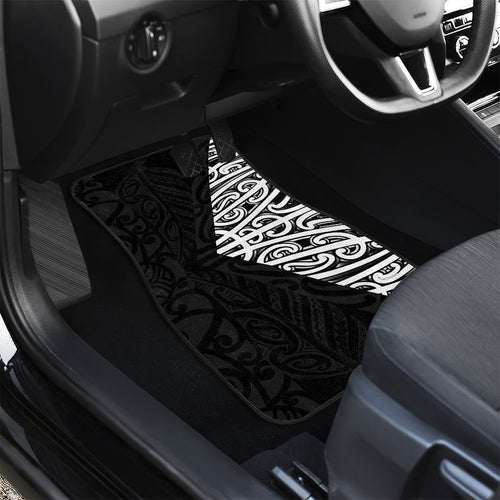 Black New Zealand Puhoro Maori Tattoo Car Mats