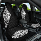 Black New Zealand Puhoro Maori Tattoo Car Seat Cover