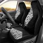 Black New Zealand Puhoro Maori Tattoo Car Seat Cover