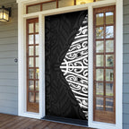 Black New Zealand Puhoro Maori Tattoo Door Cover