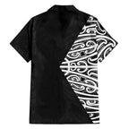 Black New Zealand Puhoro Maori Tattoo Family Matching Puletasi and Hawaiian Shirt