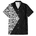 Black New Zealand Puhoro Maori Tattoo Hawaiian Shirt