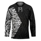 Black New Zealand Puhoro Maori Tattoo Hockey Jersey