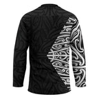 Black New Zealand Puhoro Maori Tattoo Hockey Jersey