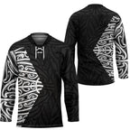 Black New Zealand Puhoro Maori Tattoo Hockey Jersey