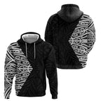 Black New Zealand Puhoro Maori Tattoo Hoodie