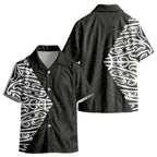 Black New Zealand Puhoro Maori Tattoo Kid Hawaiian Shirt LT14