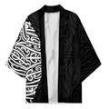 Black New Zealand Puhoro Maori Tattoo Kimono