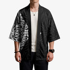 Black New Zealand Puhoro Maori Tattoo Kimono