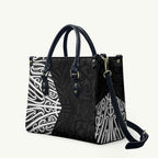 Black New Zealand Puhoro Maori Tattoo Leather Bag