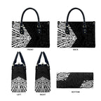 Black New Zealand Puhoro Maori Tattoo Leather Bag