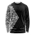 Black New Zealand Puhoro Maori Tattoo Long Sleeve Shirt