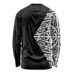 Black New Zealand Puhoro Maori Tattoo Long Sleeve Shirt