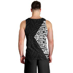 Black New Zealand Puhoro Maori Tattoo Men Tank Top