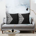 Black New Zealand Puhoro Maori Tattoo Pillow Cover