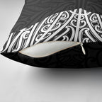 Black New Zealand Puhoro Maori Tattoo Pillow Cover