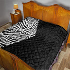 Black New Zealand Puhoro Maori Tattoo Quilt