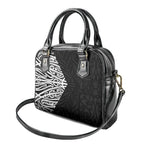 Black New Zealand Puhoro Maori Tattoo Shoulder Handbag