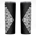 Black New Zealand Puhoro Maori Tattoo Skinny Tumbler