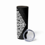 Black New Zealand Puhoro Maori Tattoo Skinny Tumbler