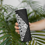 Black New Zealand Puhoro Maori Tattoo Skinny Tumbler
