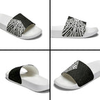 Black New Zealand Puhoro Maori Tattoo Slide Sandals
