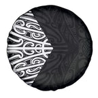Black New Zealand Puhoro Maori Tattoo Spare Tire Cover