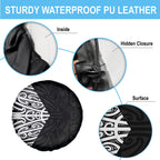 Black New Zealand Puhoro Maori Tattoo Spare Tire Cover