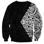 Black New Zealand Puhoro Maori Tattoo Sweatshirt