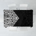 Black New Zealand Puhoro Maori Tattoo Tablecloth