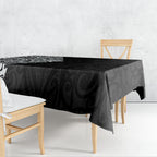 Black New Zealand Puhoro Maori Tattoo Tablecloth