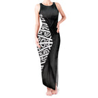Black New Zealand Puhoro Maori Tattoo Tank Maxi Dress