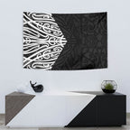 Black New Zealand Puhoro Maori Tattoo Tapestry