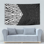 Black New Zealand Puhoro Maori Tattoo Tapestry
