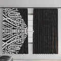 Black New Zealand Puhoro Maori Tattoo Window Curtain