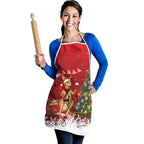 Australia Christmas In July Apron Kangaroo Santa With Aussie Wine