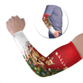 Australia Christmas In July Arm Sleeves Kangaroo Santa With Aussie Wine