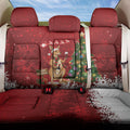 Australia Christmas In July Back Car Seat Cover Kangaroo Santa With Aussie Wine