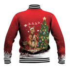 Australia Christmas In July Baseball Jacket Kangaroo Santa With Aussie Wine