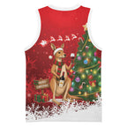 Australia Christmas In July Basketball Jersey Kangaroo Santa With Aussie Wine