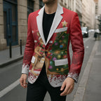 Australia Christmas In July Blazer Kangaroo Santa With Aussie Wine