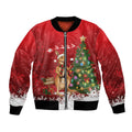 Australia Christmas In July Bomber Jacket Kangaroo Santa With Aussie Wine