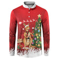 Australia Christmas In July Button Sweatshirt Kangaroo Santa With Aussie Wine