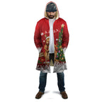 Australia Christmas In July Cloak Kangaroo Santa With Aussie Wine