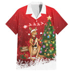 Australia Christmas In July Family Matching Puletasi and Hawaiian Shirt Kangaroo Santa With Aussie Wine