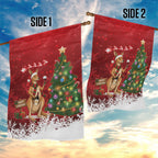 Australia Christmas In July Garden Flag Kangaroo Santa With Aussie Wine